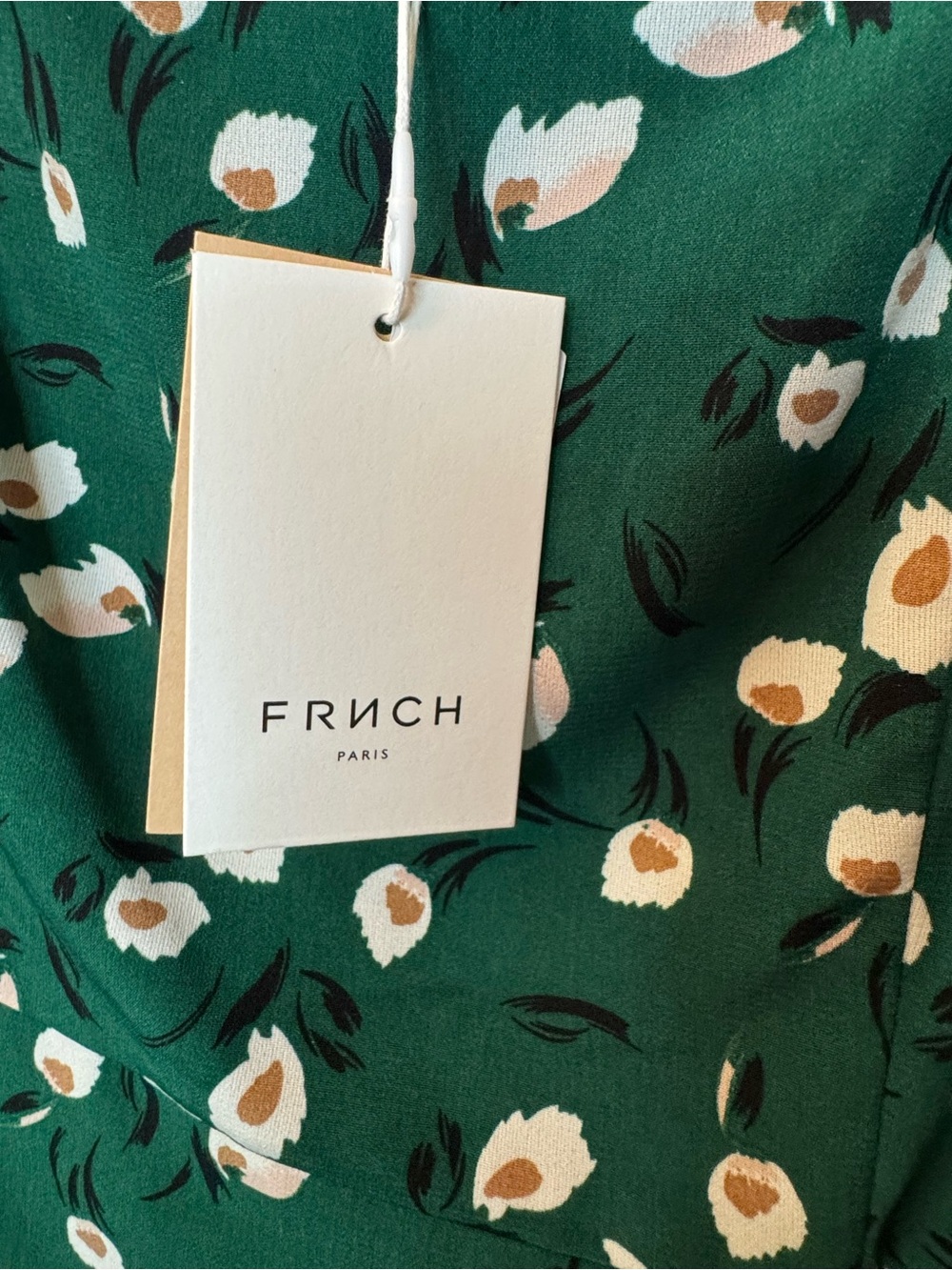 FRNCH Green Floral Off-Shoulder Long Sleeve Dress - Picture 6 of 6